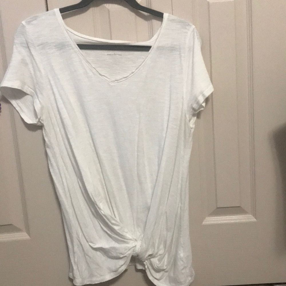 White knotted shirt